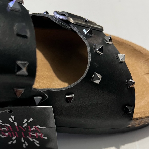 New Olivia Miller Women’s Cork Footbed Flat Slide Sandal /2 Straps Adjustable - Picture 7 of 7